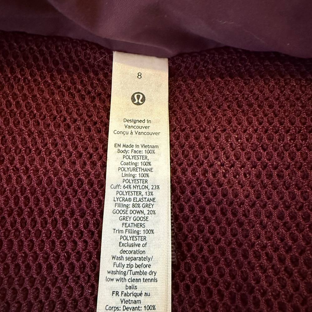 Lululemon Puffer Jacket - Picture 3 of 3